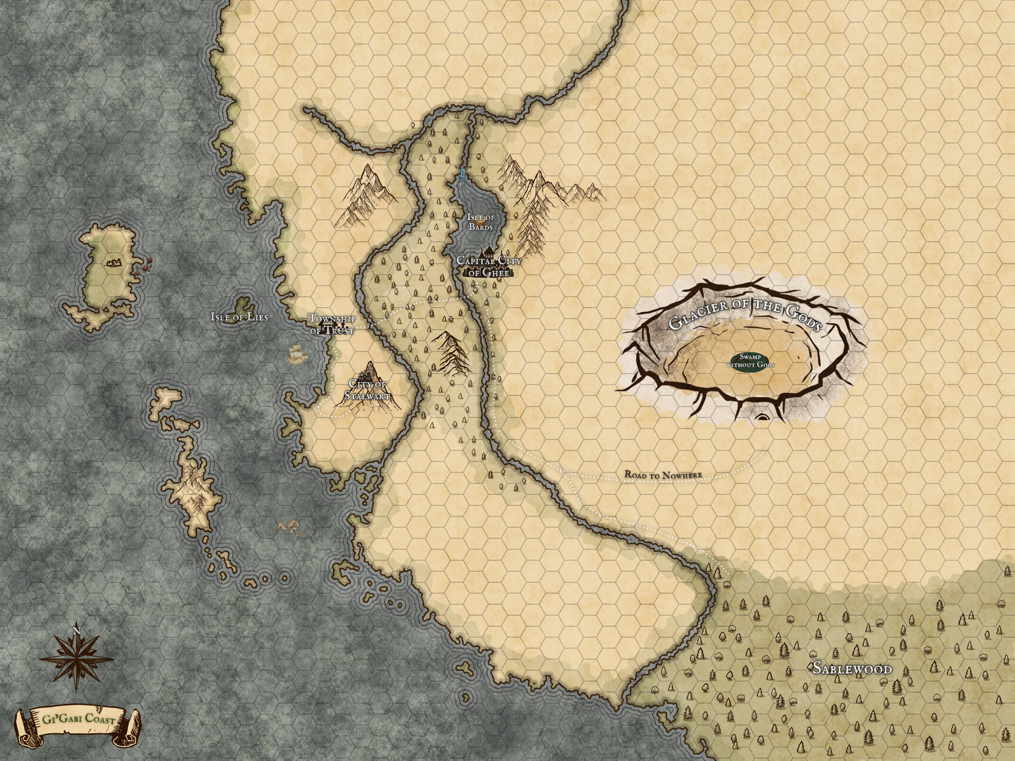 Map of the Gi'Gabi Coast