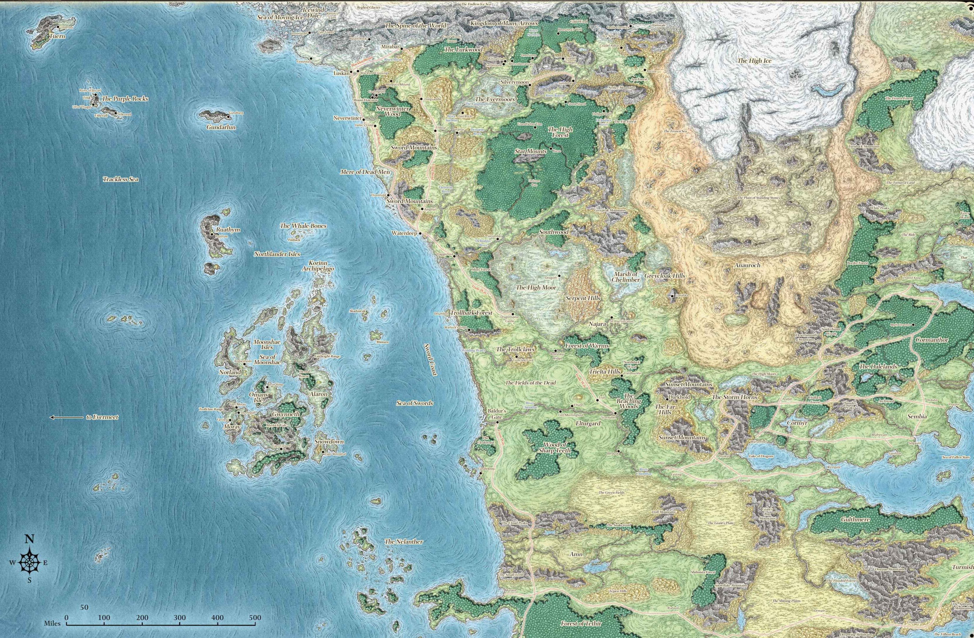 Map of Faerun